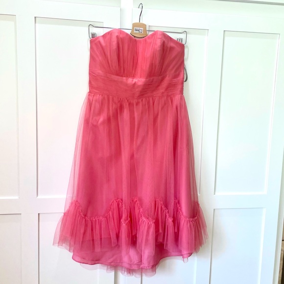 Tulle Bustier Strapless Selkie Wedding Guest Barbiecore Pink Dress 8 10 Medium - Picture 1 of 7